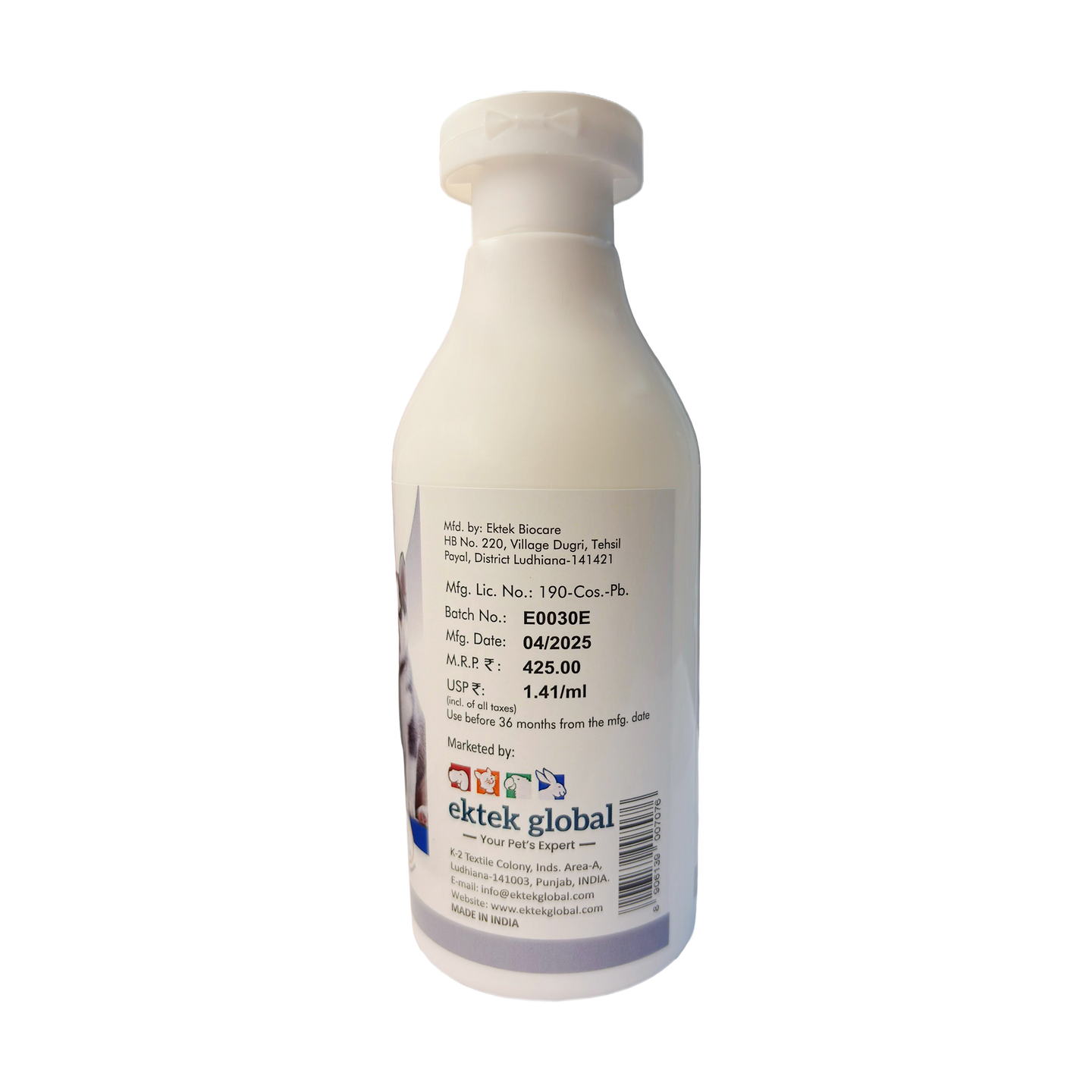 Ek-Tek Show Coat Whitening Shampoo for Dogs & Cats β Shine & Brightness